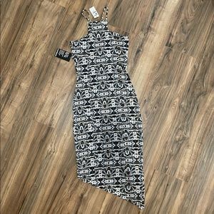 EXPRESS Asymmetrical hem midi dress